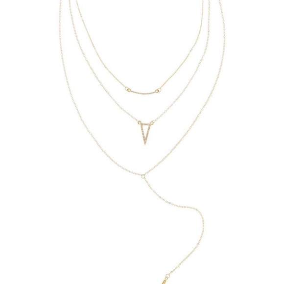 Sterling Forever 14k Gold Plated Layered Necklace - Picture 3 of 10
